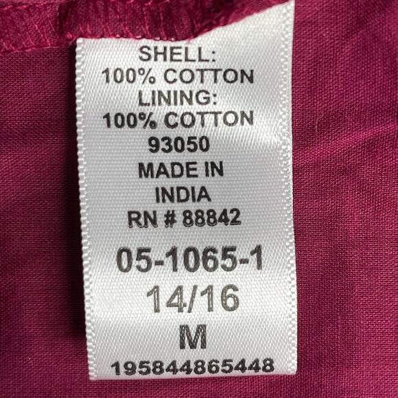 June + Vie Women's Plus Eyelet Sleeve Embroidered Peasant Dress 14/16 Rumba Red - Picture 9 of 12